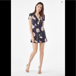 Navy Blue Floral Dress
